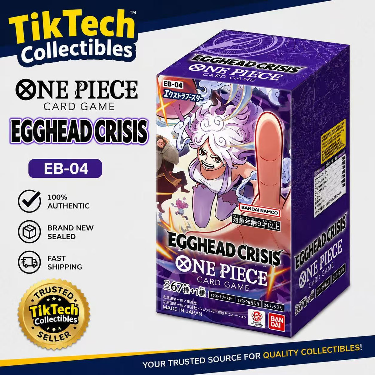 One Piece Card EB-04 Egghead Crisis Extra Booster Box Japanese | Bandai Sealed