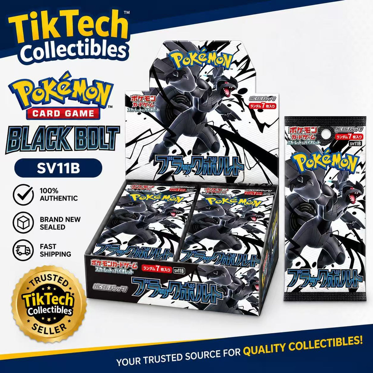 Black Bolt Booster Box SV11B NEW Sealed Pokemon Japanese AU SELLER STOCK ON HAND