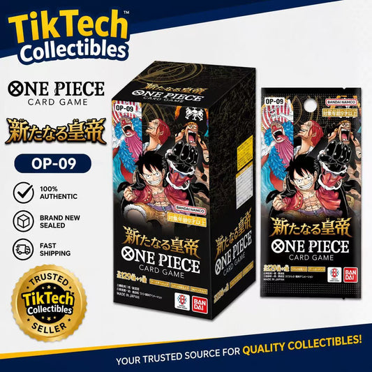 One Piece OP-09 The New Emperor Booster Box Japanese Sealed 24 Packs Bandai OP09
