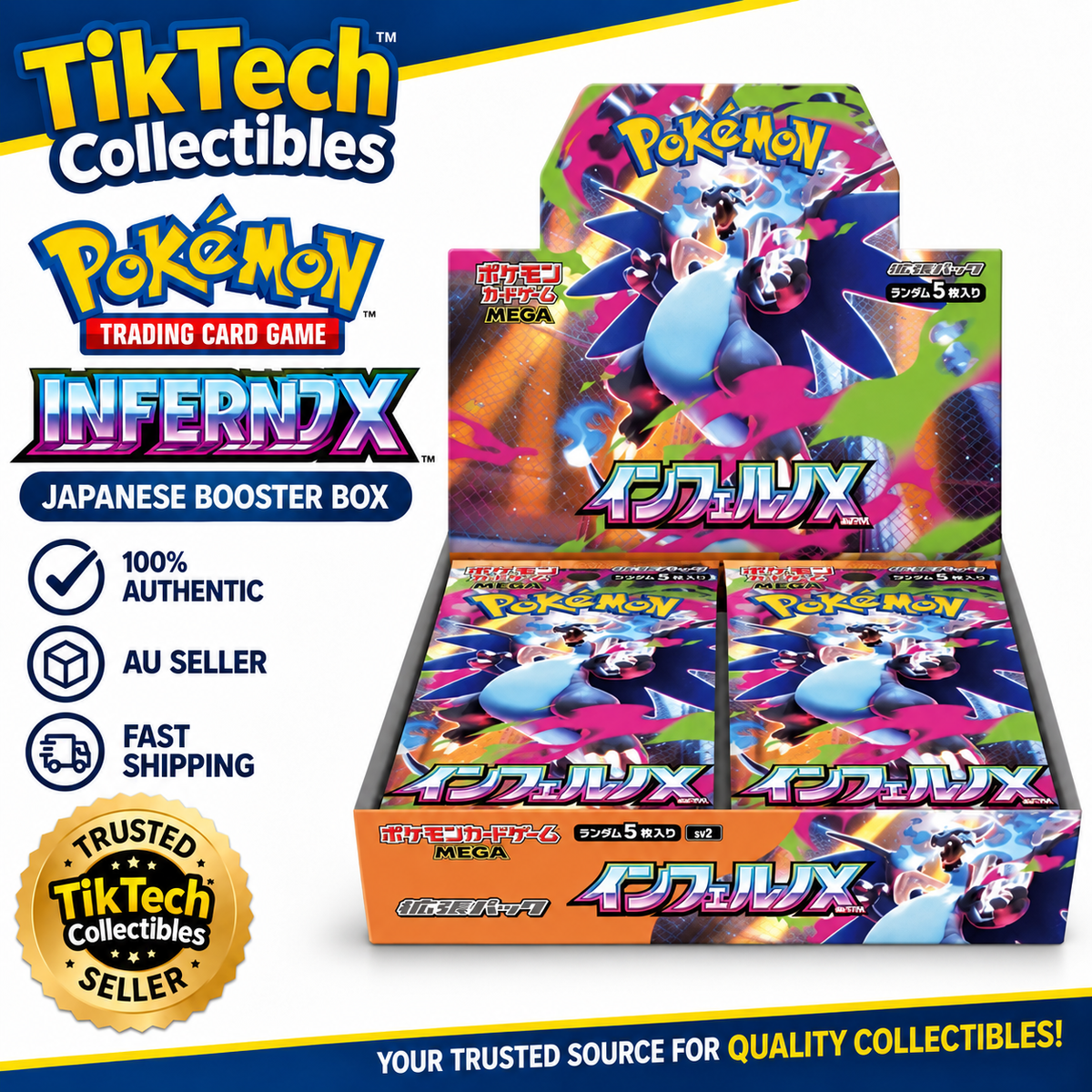 Pokemon Inferno X Booster Box Pokémon Mega M2 PSL Japanese Sealed AU Seller