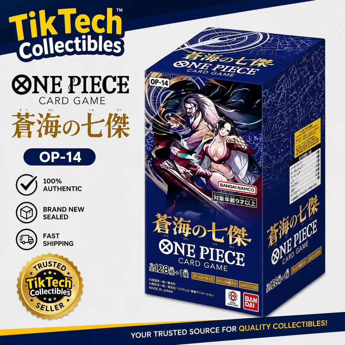 One Piece Card Game OP-14 Booster Box The Azure Sea’s Japanese Sealed