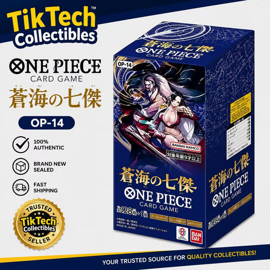 One Piece Card Game OP-14 Booster Box The Azure Sea’s Japanese Sealed
